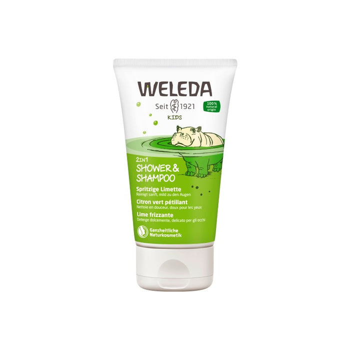 WELEDA Kids 2in1 Shower&Shampoo Spritzige Limette, 150 ml XDG