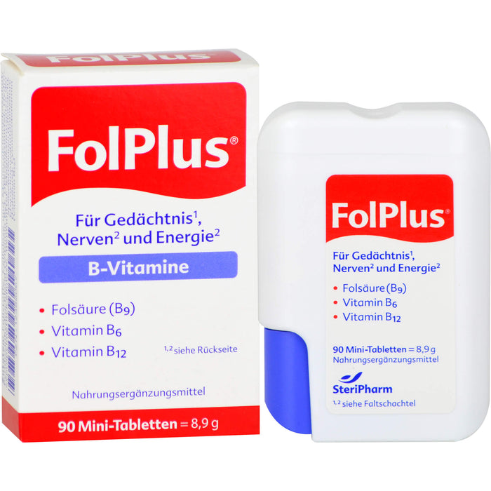 FolPlus Mini-Tabletten für Gedächtnis, Nerven und Energie, 90 St. Tabletten