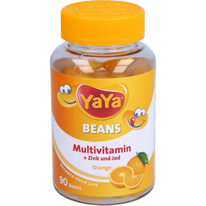 YaYa Beans Multivitamin + Zink und Jod Orange, 90 St. Dragees