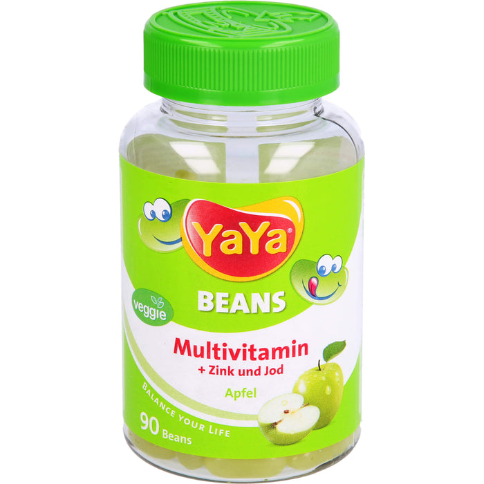 YaYa Beans Multivitamin + Zink und Jod Apfel, 90 St. Dragees