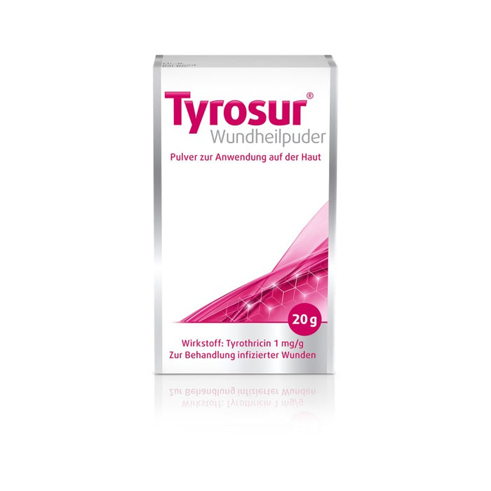 Tyrosur Wundheilpuder zur Behandlung infizierter Wunden, 20 g Puder