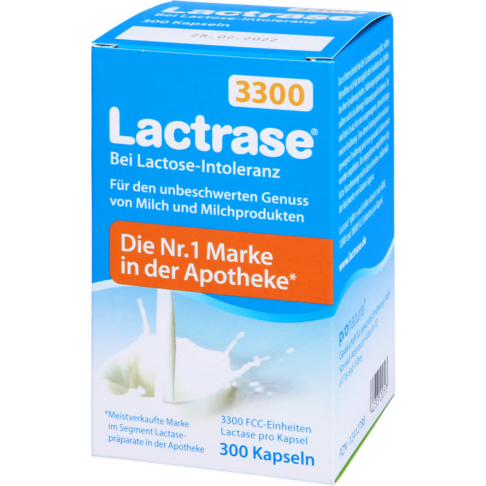 Lactrase 3300 FCC Kapseln bei Lactose-Intoleranz, 300 St. Kapseln