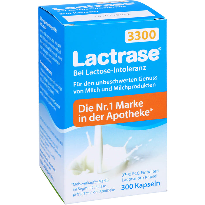 Lactrase 3300 FCC Kapseln bei Lactose-Intoleranz, 300 St. Kapseln
