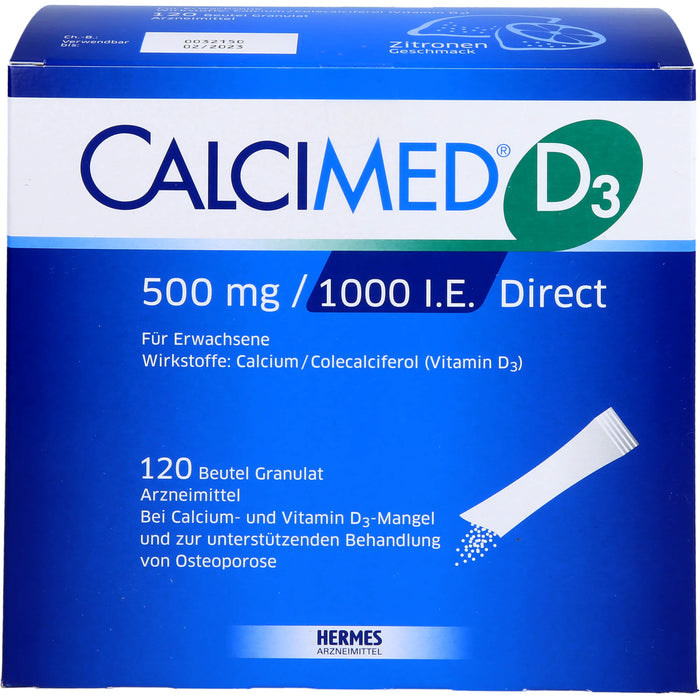 Calcimed D3 500 mg / 1000 I.E. Direct, Granulat, 120 St GRA