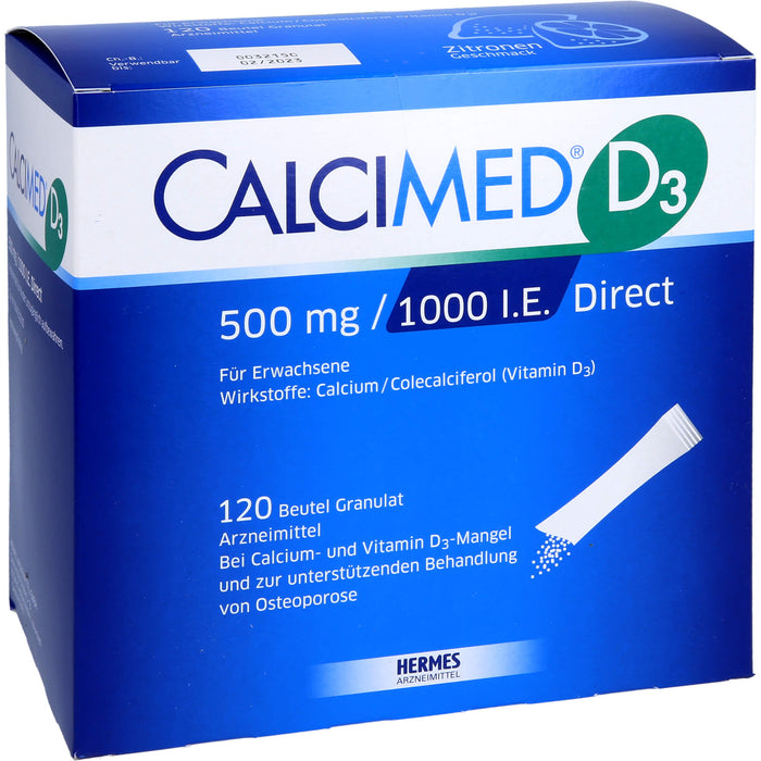 Calcimed D3 500 mg / 1000 I.E. Direct, Granulat, 120 St GRA