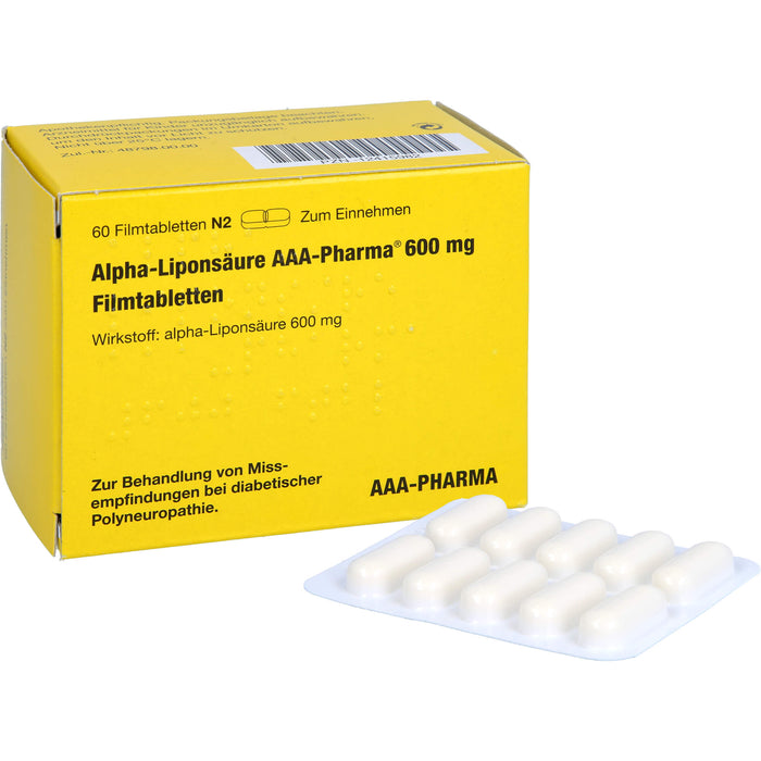 Alpha-Liponsäure AAA-Pharma 600 mg Filmtabletten, 60 St. Tabletten