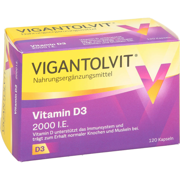VIGANTOLVIT Vitamin D3 2000 I.E. Kapseln, 120 St. Kapseln