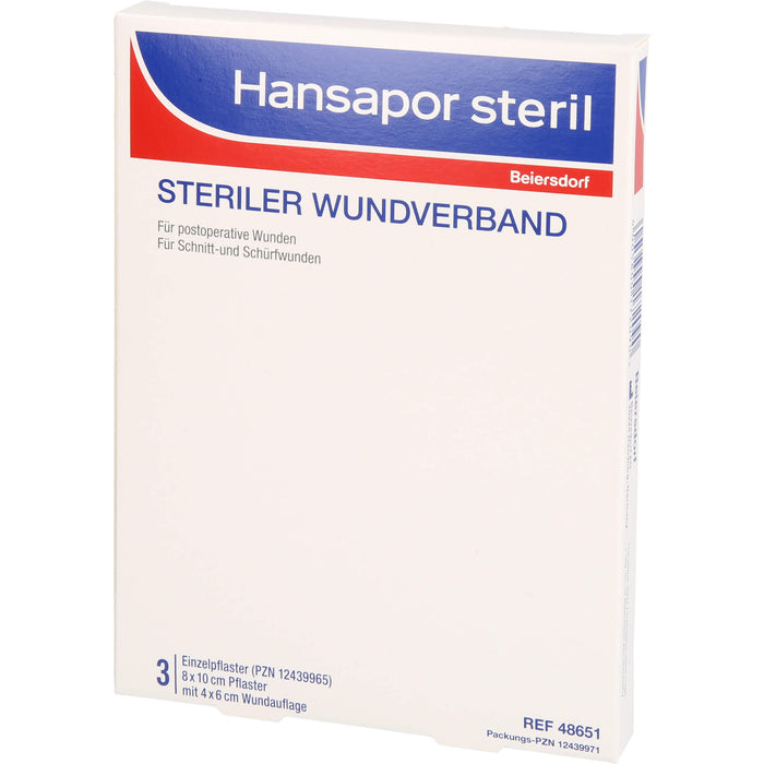 HANSAPOR steril Wundverband, 3 St VER