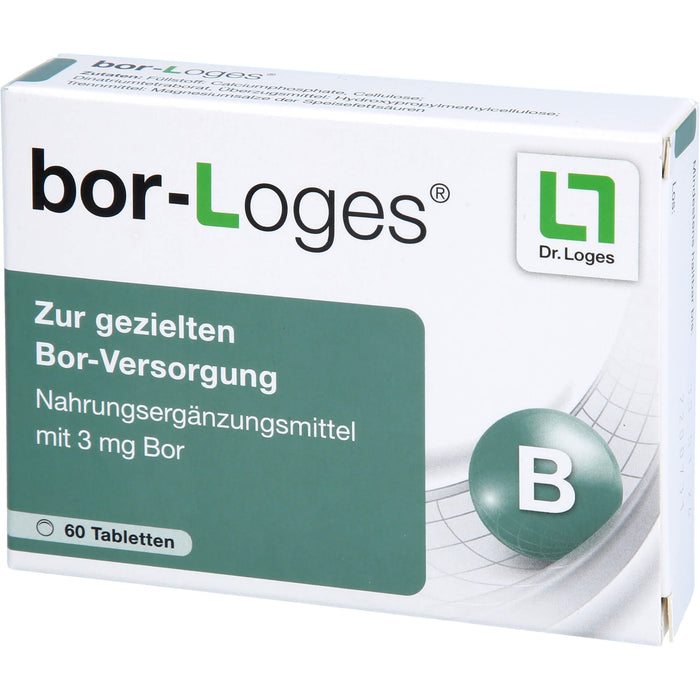 bor-Loges Tabletten zur gezielten Bor-Versorgung, 60 St. Tabletten