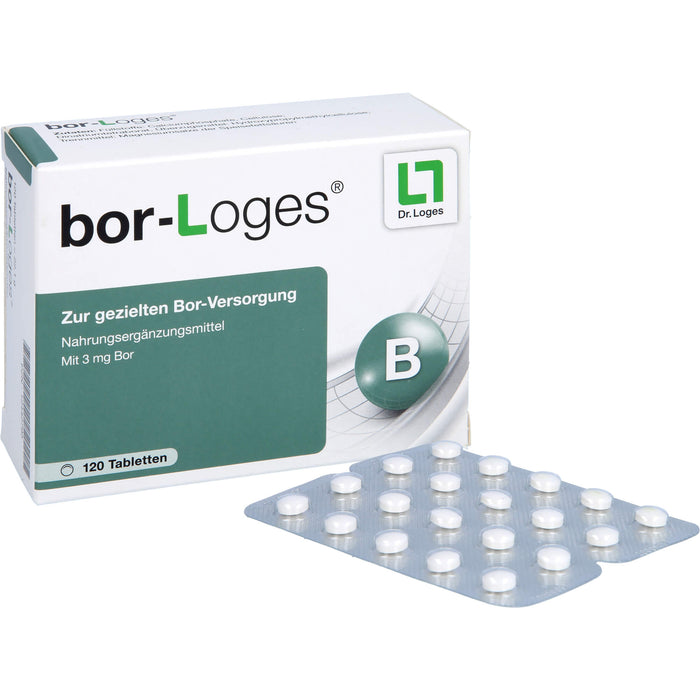 bor-Loges Tabletten zur gezielten Bor-Versorgung, 120 St. Tabletten