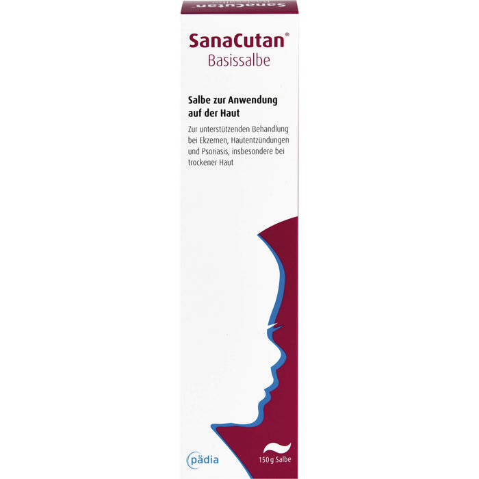 SanaCutan Basissalbe bei Ekzemen und Psoriasis, insbesondere trockene Haut, 150 g Salbe