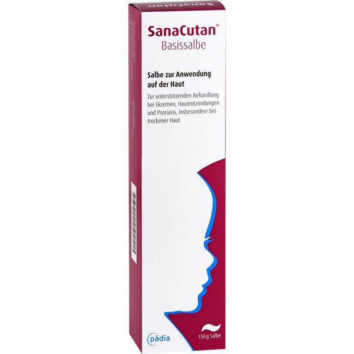 SanaCutan Basissalbe bei Ekzemen und Psoriasis, insbesondere trockene Haut, 150 g Salbe