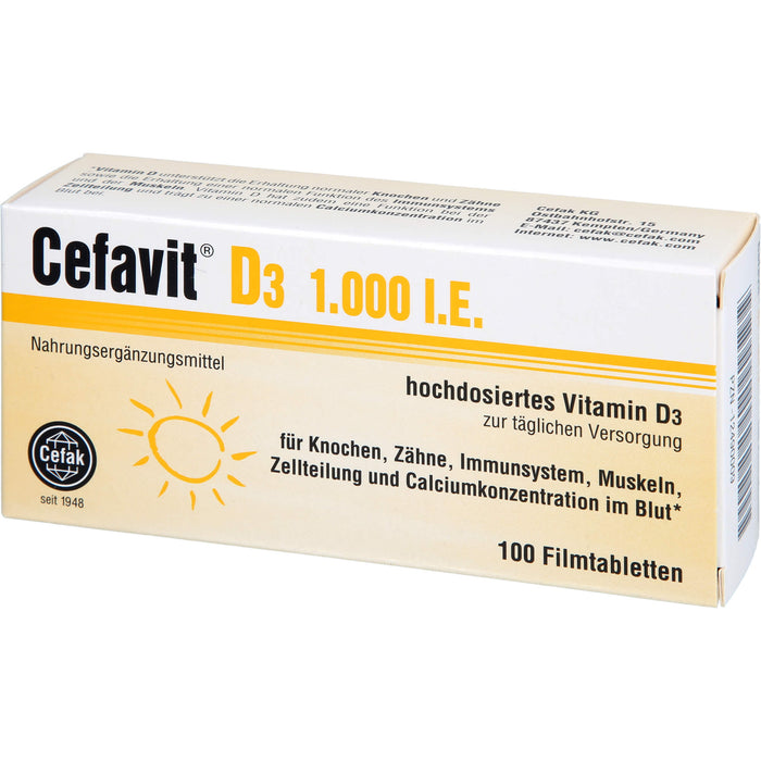 Cefavit D3 1,000 I.E., 100 St FTA