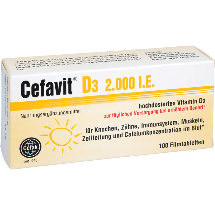 Cefavit D3 2,000 I.E., 100 St. Tabletten