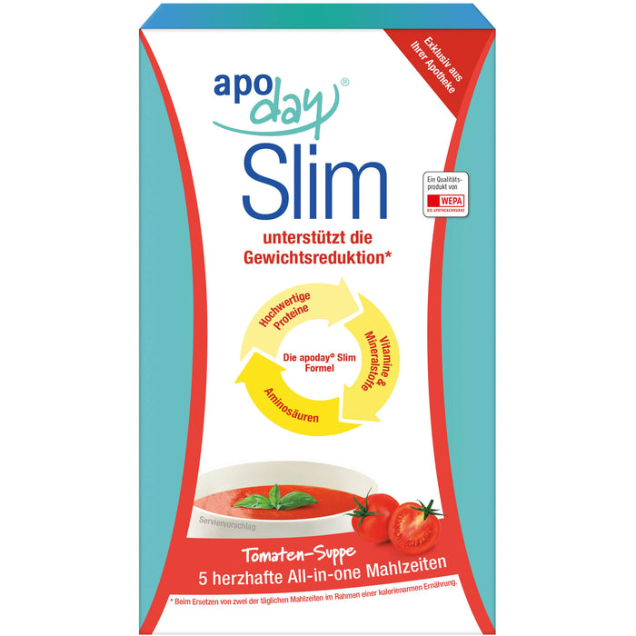 apoday Tomate Slim Diät-Suppe Portionsbeutel, 300 g Pulver