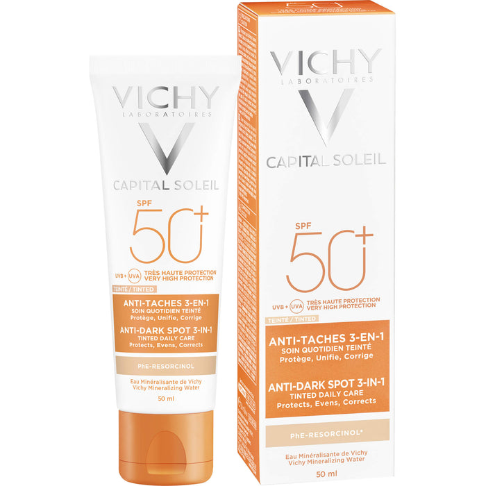 VICHY Capital Soleil 3-in-1 getönte Sonnenpflege LSF 50+, 50 ml Creme