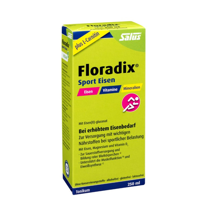 Floradix Sport Eisen Tonikum bei erhöhtem Eisenbedarf, 250 ml Lösung