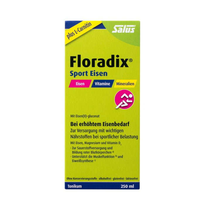 Floradix Sport Eisen Tonikum bei erhöhtem Eisenbedarf, 250 ml Lösung