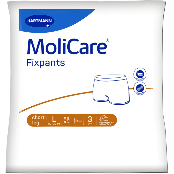 MoliCare Fixpants L short leg Fixierhose für Inkontinenzvorlagen, 3 St. Fixierhosen