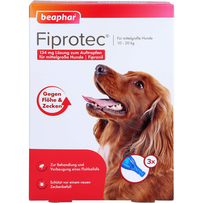 Fiprotec 134mg Mittel Hund, 3X1.34 ml TRO