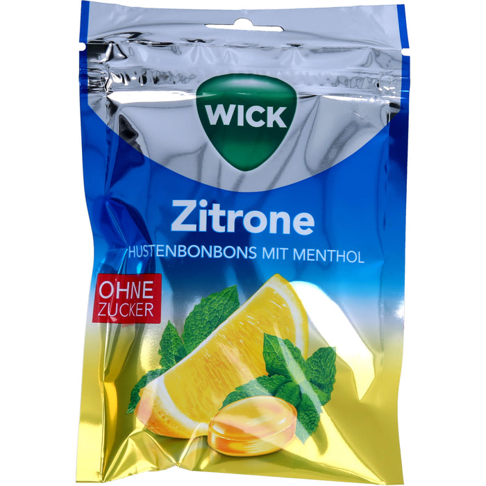 WICK Zitrone & natürliches Menthol oZ Beutel, 72 g Bonbons