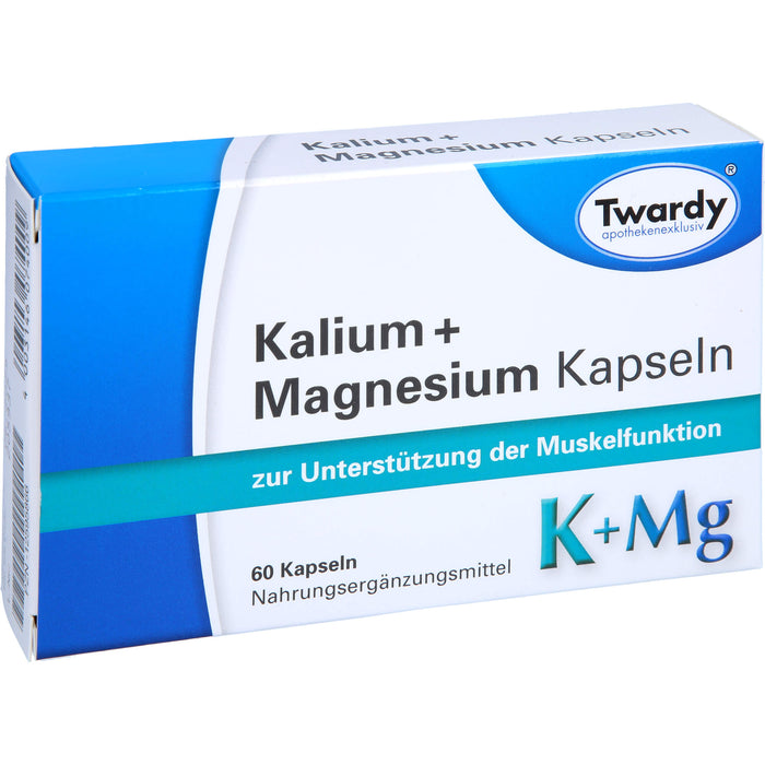 Twardy Kalium + Magnesium Kapseln zur Unterstützung der Muskelfunktion, 60 St. Kapseln