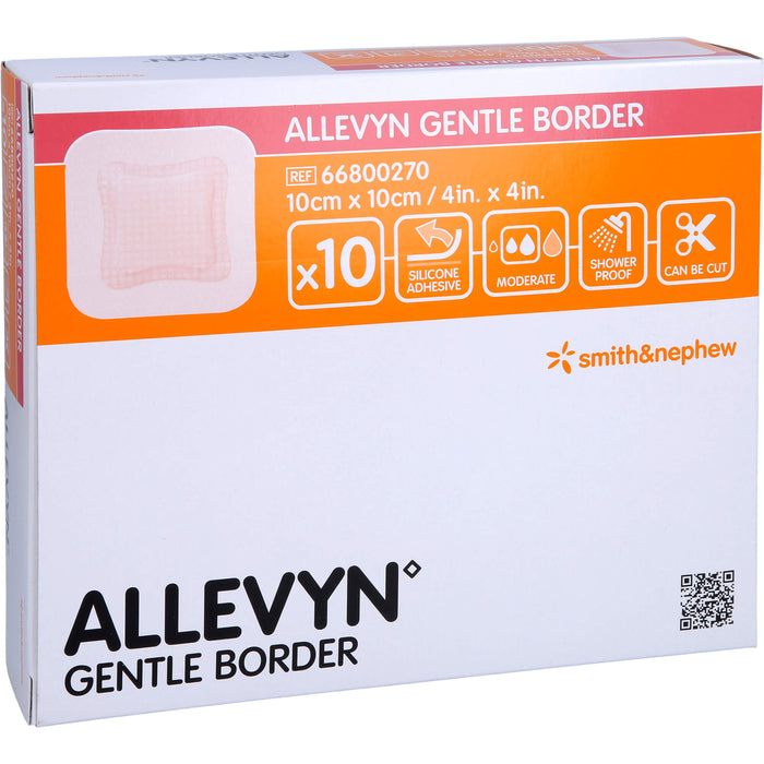 ALLEVYN Gentle Border 10x10cm Verband, 10 St VER