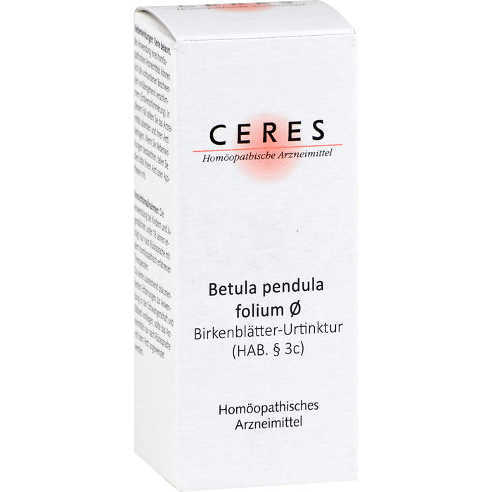 Ceres Betula pendula folium Urtinktur, 20 ml TEI
