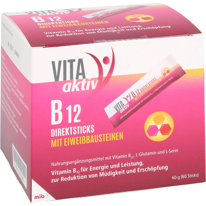 VITA aktiv B 12 Direktsticks mit Eiweißbausteinen, 60 St BEU