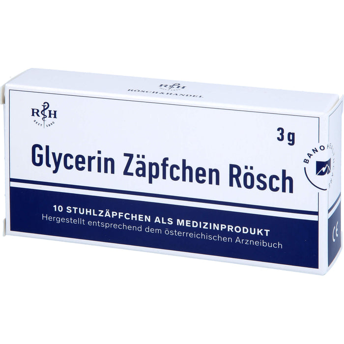 Glycerin Zäpfchen Rösch, 10 St. Zäpfchen