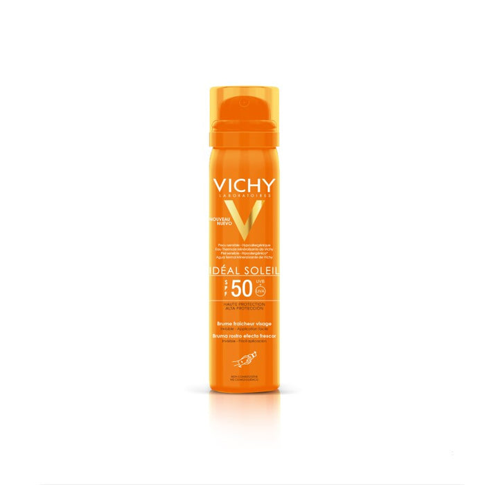 VICHY Idéal Soleil Erfrischendes Sonnenspray für das Gesicht LSF 50, 75 ml Lösung