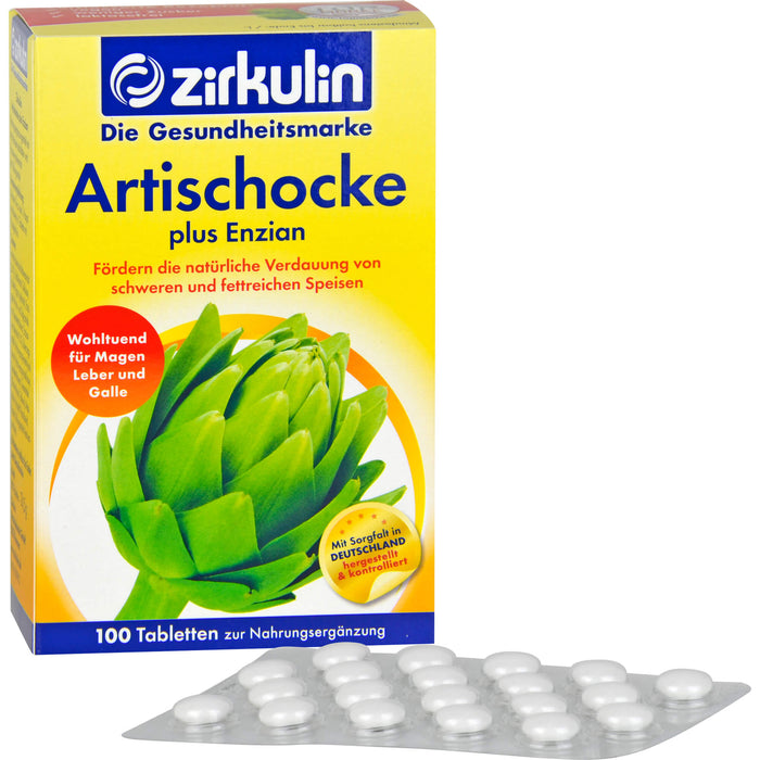 zirkulin Artischocke plus Enzian Tabletten, 100 St. Tabletten