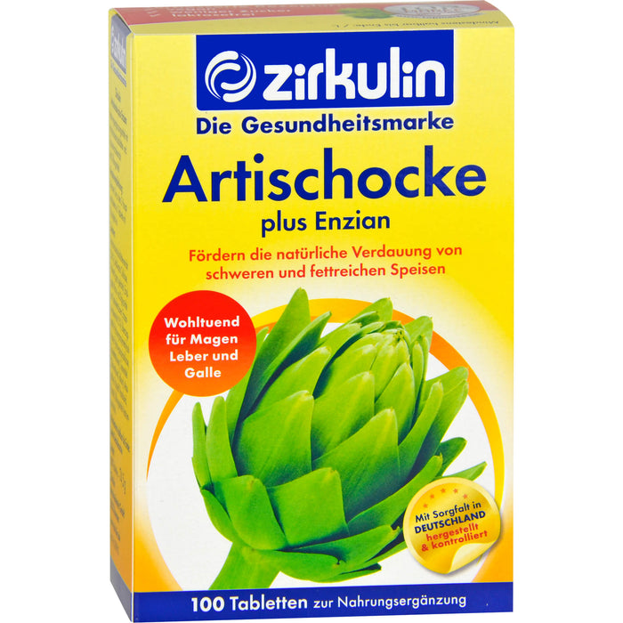 zirkulin Artischocke plus Enzian Tabletten, 100 St. Tabletten