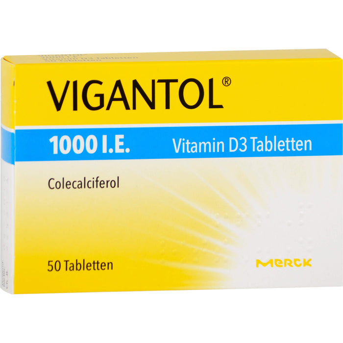 VIGANTOL 1000 I.E. Vitamin D3 Tabletten, 50 St. Tabletten