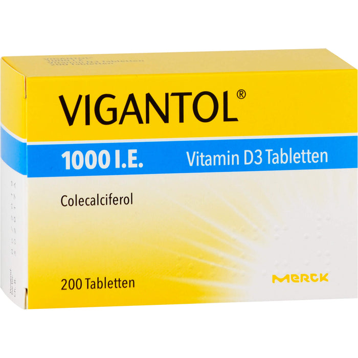 VIGANTOL 1000 I.E. Vitamin D3 Tabletten, 200 St. Tabletten