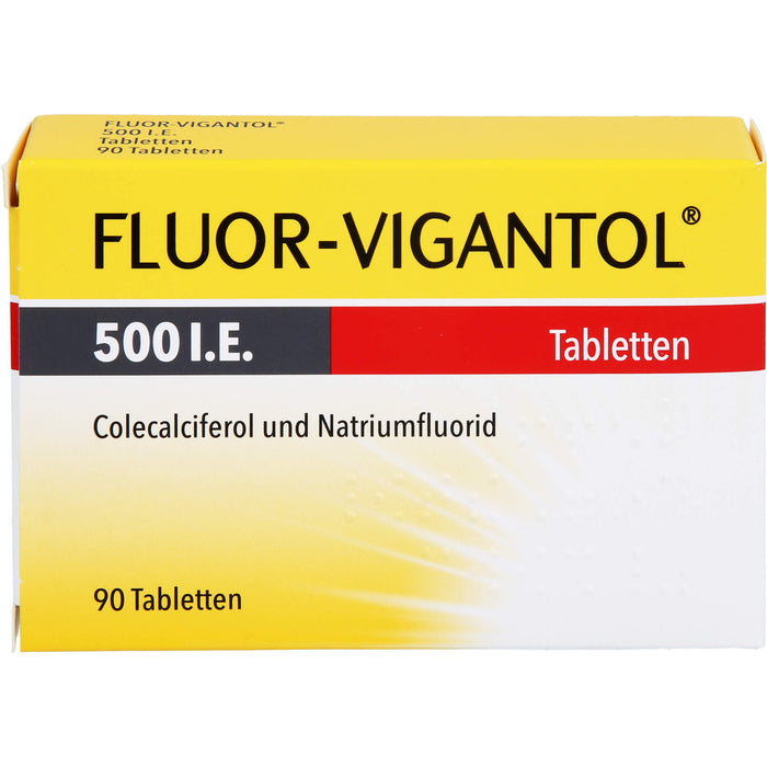 FLUOR-VIGANTOL 500 I.E. Tabletten zur Vorbeugung gegen Rachitis und Zahnkaries, 90 St. Tabletten