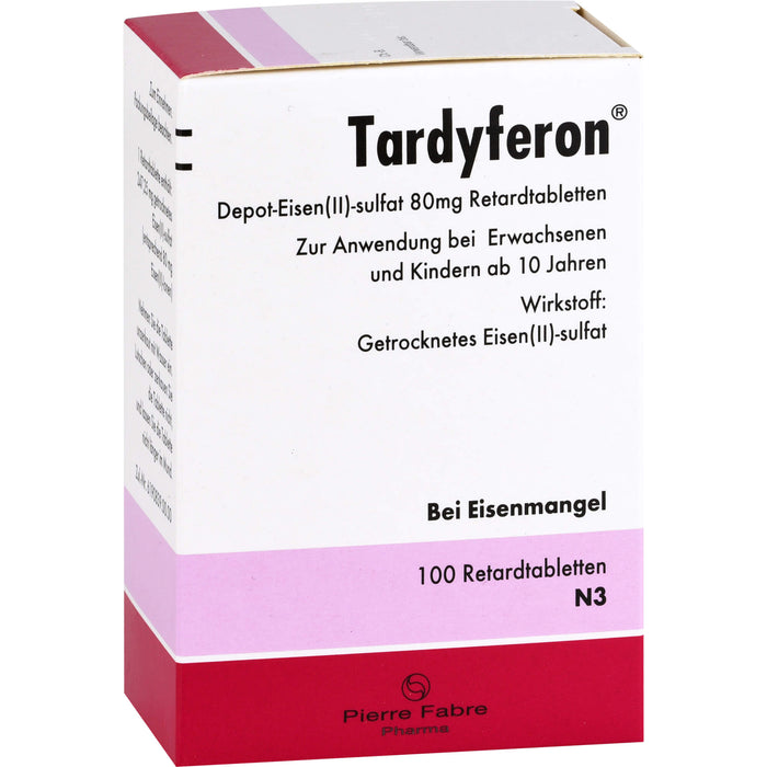 Tardyferon 80 mg Retardtabletten bei Eisenmangel, 100 St. Tabletten