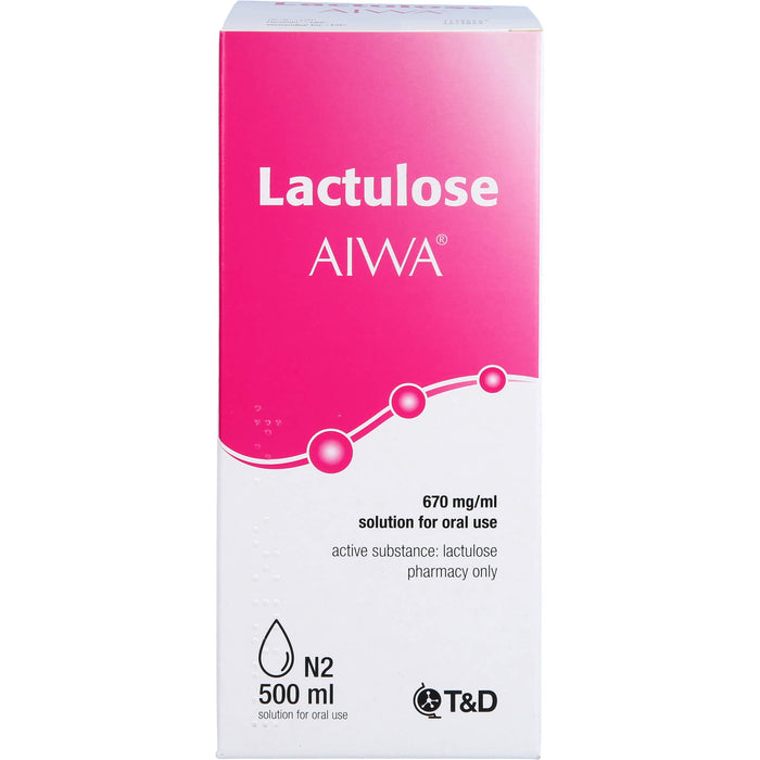 Lactulose AIWA Lösung zum Einnehmen bei Verstopfung, 500 ml Lösung