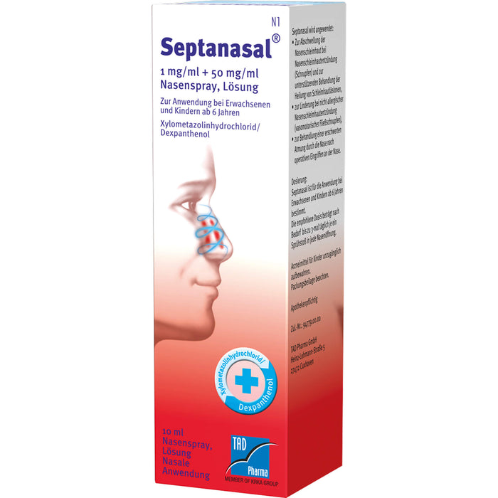 Septanasal Nasenspray Lösung zur Abschwellung, 10 ml Lösung
