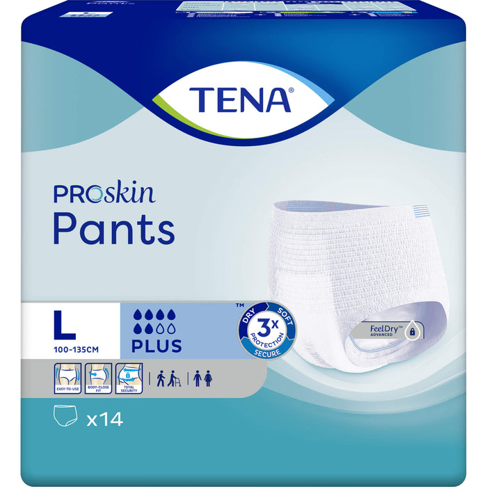 TENA Pants Plus L bei Inkontinenz, 14 St. Windelhosen