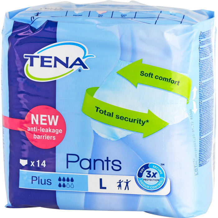 TENA Pants Plus L bei Inkontinenz, 14 St. Windelhosen
