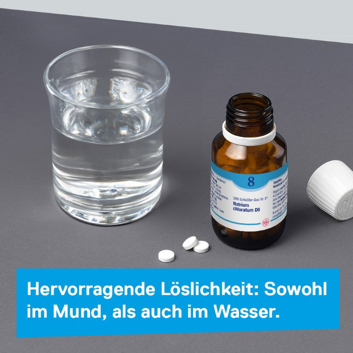 DHU Schüßler-Salz Nr. 8 Natrium chloratum D6, Das Mineralsalz des Flüssigkeitshaushalts – das Original – umweltfreundlich im Arzneiglas, 420 St. Tabletten