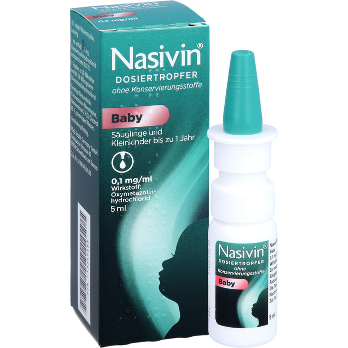 Nasivin Dosiertropfer ohne Konservierungsstoffe Baby, 5 ml Lösung