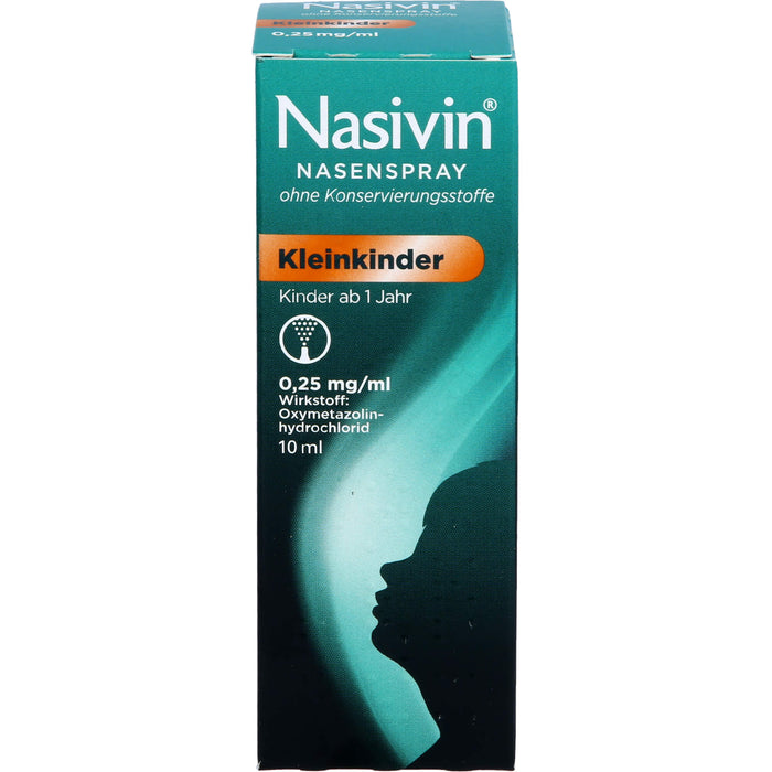 Nasivin Nasenspray ohne Konservierungsstoffe für Kleinkinder, 10 ml Lösung