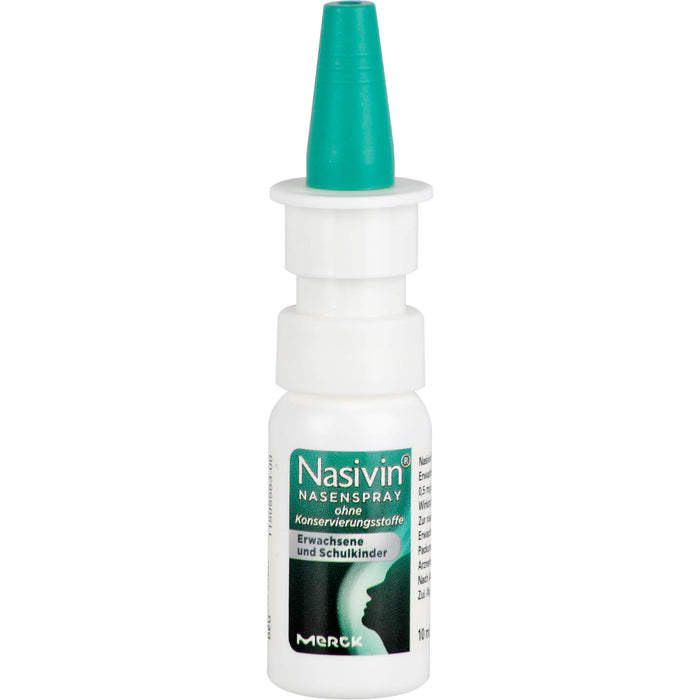 Nasivin Nasenspray ohne Konservierungsstoffe für Erwachsene und Schulkinder, 10 ml Lösung