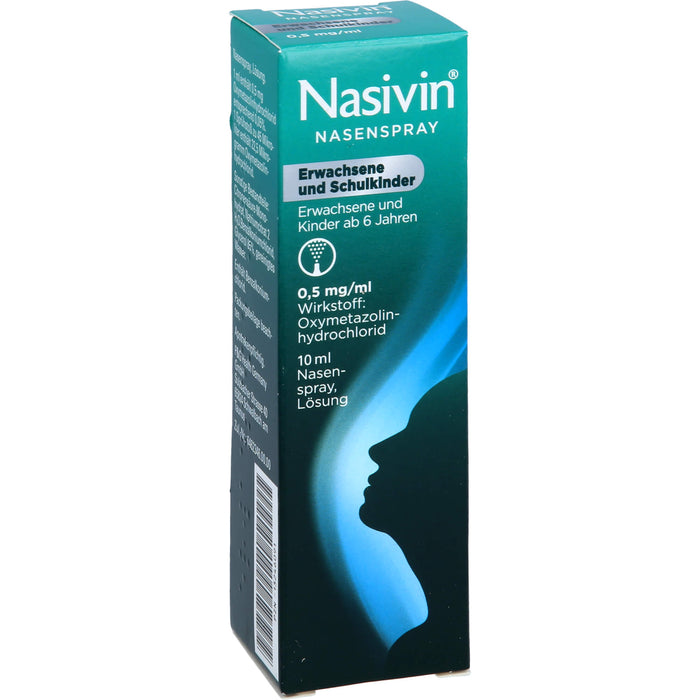 Nasivin Nasenspray für Erwachsene und Schulkinder, 10 ml Lösung