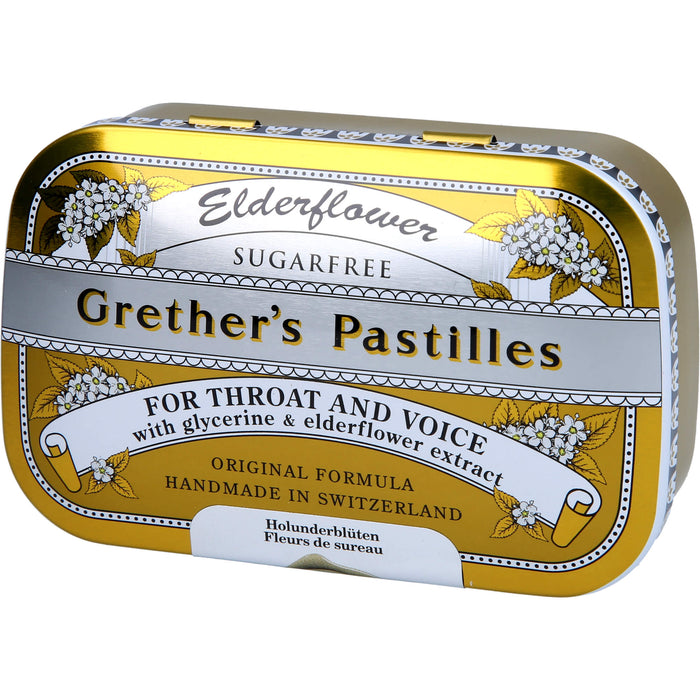 Grethers Elderflower zuckerfrei, 110 g PAS