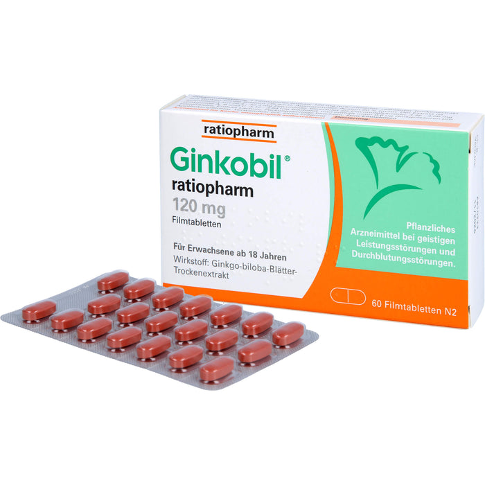 Ginkobil ratiopharm 120 mg Filmtabletten, 60 St. Tabletten