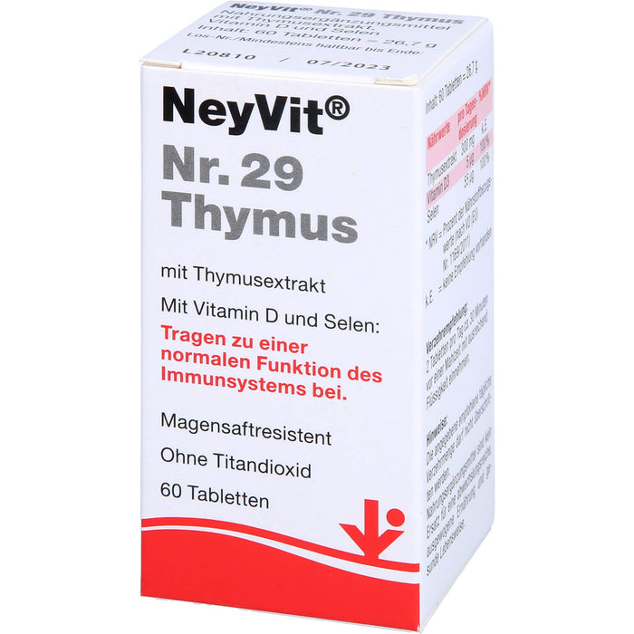 NeyVit Nr. 29 Thymus Tabletten für eine normale Funktion des Immunsystems, 60 St. Tabletten
