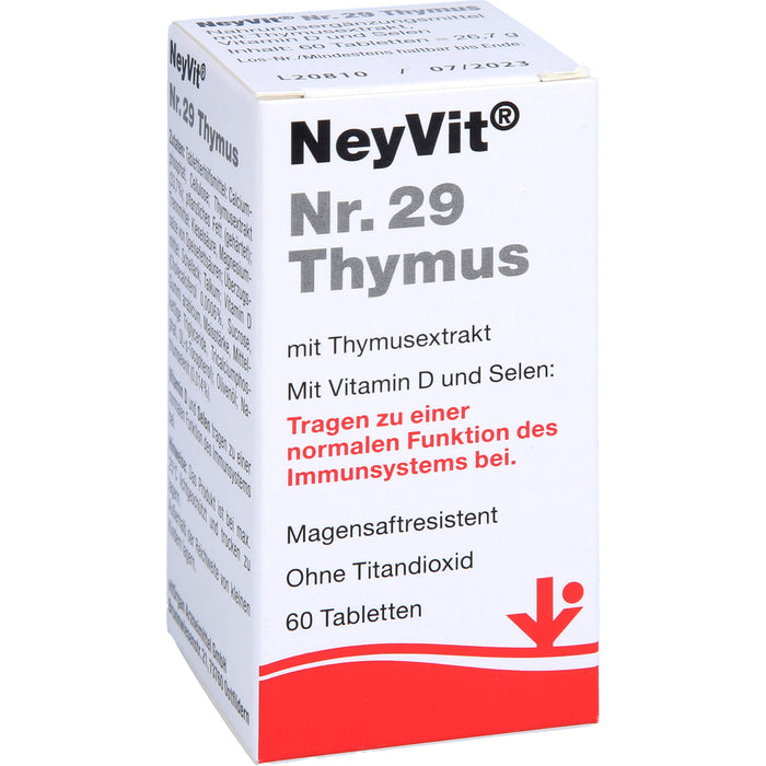 NeyVit Nr. 29 Thymus Tabletten für eine normale Funktion des Immunsystems, 60 St. Tabletten